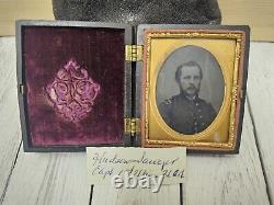 Tintype & CDV Lot Civil War Soldier ID'd Sawyer Hudson Capt 1st Maine Signed