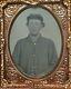 Tintype Civil War Confederate Soldier 1/9 Plate (blue Eyes)