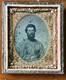 Tintype Confederate Civil War Soldier In Battle Shirt Neff's Patent 1860s Photo
