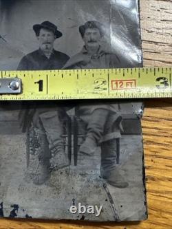 Tintype Of Two Civil War Soldiers-Brothers-Union/Confederate