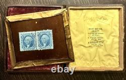 Tintype Photo California Man Rare WASHINGTON MEDALLION Case Civil War Tax Stamp