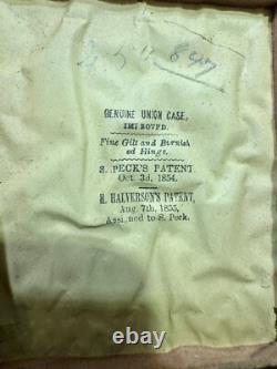 Tintype Photo California Man Rare WASHINGTON MEDALLION Case Civil War Tax Stamp