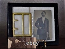 Tintype Photo Gambler DOC HOLLIDAY Civil War CSA Georgia Frame Buckle Gun Belt