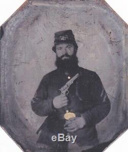 Tintype Photo of Armed Union Civil War Soldier Missing Finger 78th Company E