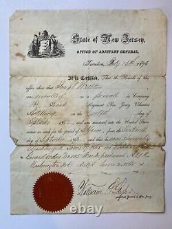 Tintype and Civil War Discharge of Pvt. Joseph Walton 1st New Jersey Light Arty