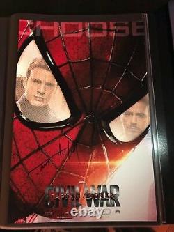 Tom Holland Signed Captain America CIVIL War 12x18 Photo! Spider-man Autograph