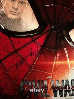 Tom Holland Signed Captain America CIVIL War 12x18 Photo! Spider-man Autograph