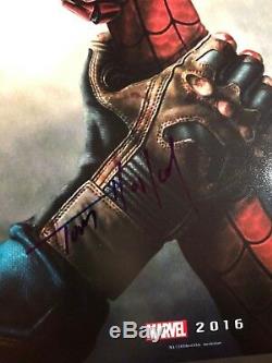 Tom Holland Signed Captain America CIVIL War 12x18 Poster Photo Spider-man Auto4