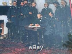 Tom Lovell Robert E Lee Surrender Ulysses S Grant Civil War Framed Ar 19/27 j8