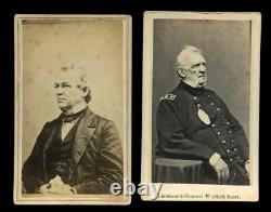 Two Antique Civil War / Political Related CDV Photos, 1860s Original