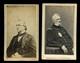 Two Antique Civil War / Political Related Cdv Photos, 1860s Original