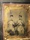 Two Armed Civil War Soldiers 1/6 1860s Tintype Photo Soldier