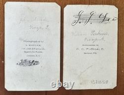 Two CDV Photos of Identified Civil War Soldiers / ID'd 1860s New Hampshire Photo