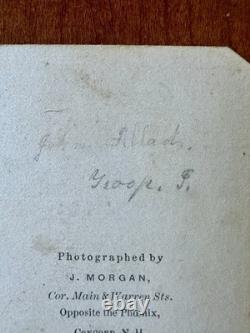 Two CDV Photos of Identified Civil War Soldiers / ID'd 1860s New Hampshire Photo