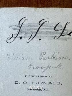 Two CDV Photos of Identified Civil War Soldiers / ID'd 1860s New Hampshire Photo