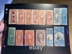 US 1860-1871 REVENUE COLLECTION with R116, R129, Civil War Photo, etc lot of 23