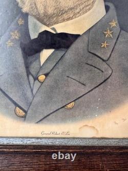 US CIVIL WAR PORTRAIT OF ROBERT E. LEE Antique Original 1860's