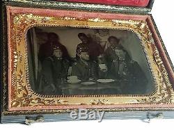 US Civil War Daguerreotype Union Army Officers captured history in original box