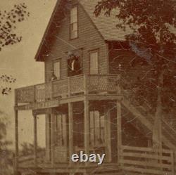 Uncased 1/4 plate Civil War era tintype Civil War era of country store with Sign
