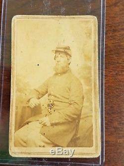Union Civil War Soldier Uness Rice 35th Ohio Infantry CDV Image