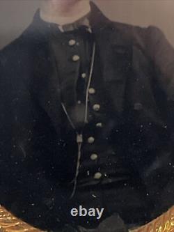 Union Civil War Tintype Soldier Kepi, Clear