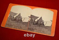 Union SOLDIERS USA served in CIVIL WAR, Stereoview PHOTO 3D Original, ACCORDION