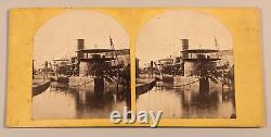 United States Monitor Miantonomoh Stereoview Photo Navy Civil War