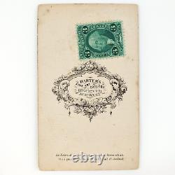 Unknown Civil War Soldier CDV Photo c1865 Auburn New York Tax Stamp Man NY C1649