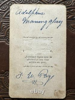 Unusual 1860s Cdv Of An ID'd Civil War Era Performer Rare