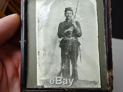 Unusual Ambrotype Photo Affectionate Gay Men Hand Leg- 1860s & Civil War Soldier