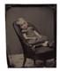 Vg+ 1860s Post Mortem Posed Young Child Cheek Tint 1/6 Plate Tintype
