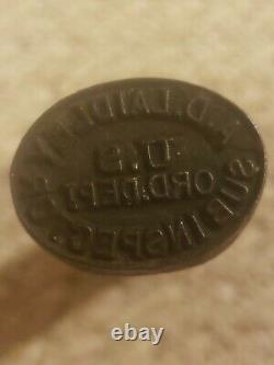 Very RARE CIVIL WAR Stamp A. D. Laidley U. S. Ord. Photo of Cartridge box Stamped