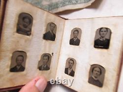 Very Rare Large Antique Gem Size Tintype Album, Civil War, VICTORIAN, FULL