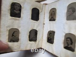 Very Rare Large Antique Gem Size Tintype Album, Civil War, VICTORIAN, FULL