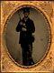 Victorian 4th Plate Tintype Armed Civil War Soldier Identified Kia At Antietam