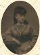 Vintage Antique Tintype Photo Pretty Lady Civil War Navy Fouled Anchor Insignia