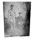 Vintage Civil War Era Tintype Photograph Officer In Dress Uniform With Aide