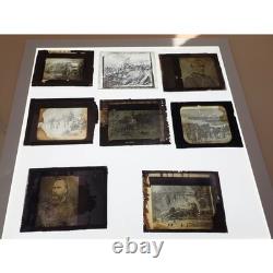 Vintage Civil War Photographs Glass Slides Soldiers, Battlefields, Shipyards