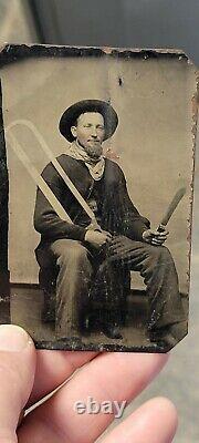 Vintage Civil War tintype photo soldier Confederate