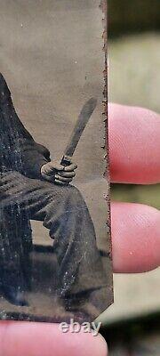 Vintage Civil War tintype photo soldier Confederate