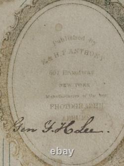 Vintage E & H. T. Anthony Civil War CDV Of General Fitzhugh Lee CSA Signed