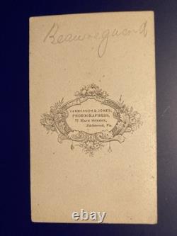 Vintage General PGT Beauregard Civil War Cabinet Card Photograph