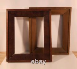 Vintage Harlequin Pair Of Civil War Era Wood Picture Frames c. 1860 Original