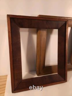 Vintage Harlequin Pair Of Civil War Era Wood Picture Frames c. 1860 Original