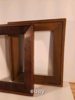 Vintage Harlequin Pair Of Civil War Era Wood Picture Frames c. 1860 Original