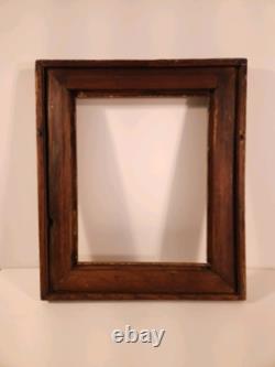 Vintage Harlequin Pair Of Civil War Era Wood Picture Frames c. 1860 Original