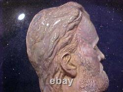 Vintage Old 1865 Civil War Ulysses S. Grant Metal Relief Picture Bust by Powell
