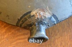 Vintage RARE OLD Civil War period military canteen with daguerreotype photo