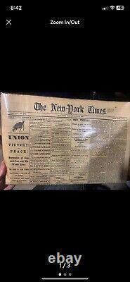 Vintage antique 1800's civil war newspapers