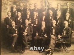 Vtg. Cabinet Photo Members of Shively Post 68 GAR Huntingburg IN Civil War Vets
